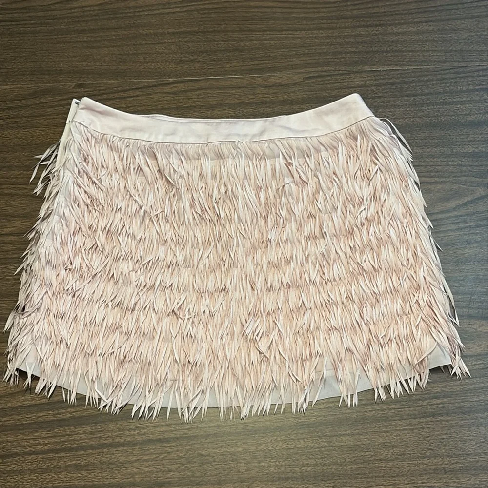 NEW Express Y2K Pink Fringe Mini Skirt Size 8 Western Cowgirl NWT